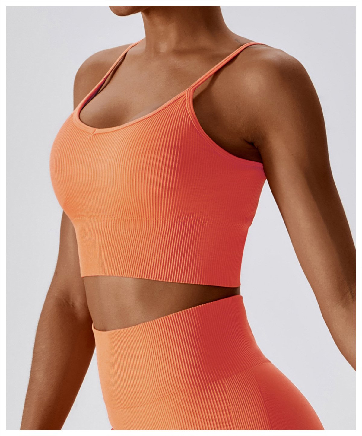 European And American Seamless Yoga Bra Outer Wear Running Sports Underwear Quick-drying Tight Fitness Yoga Clothing Women's 6866