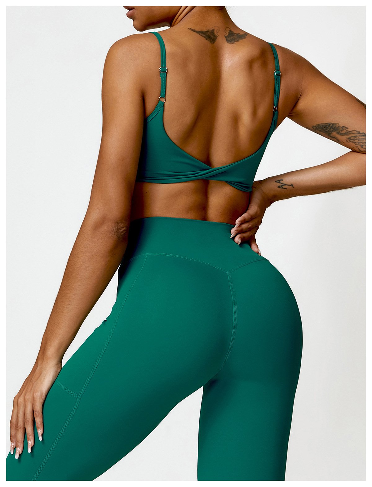 Naked Sling Beauty Back Yoga Bra Outer Wear Running Sports Underwear Push-up Tight Fitness Vest 8528