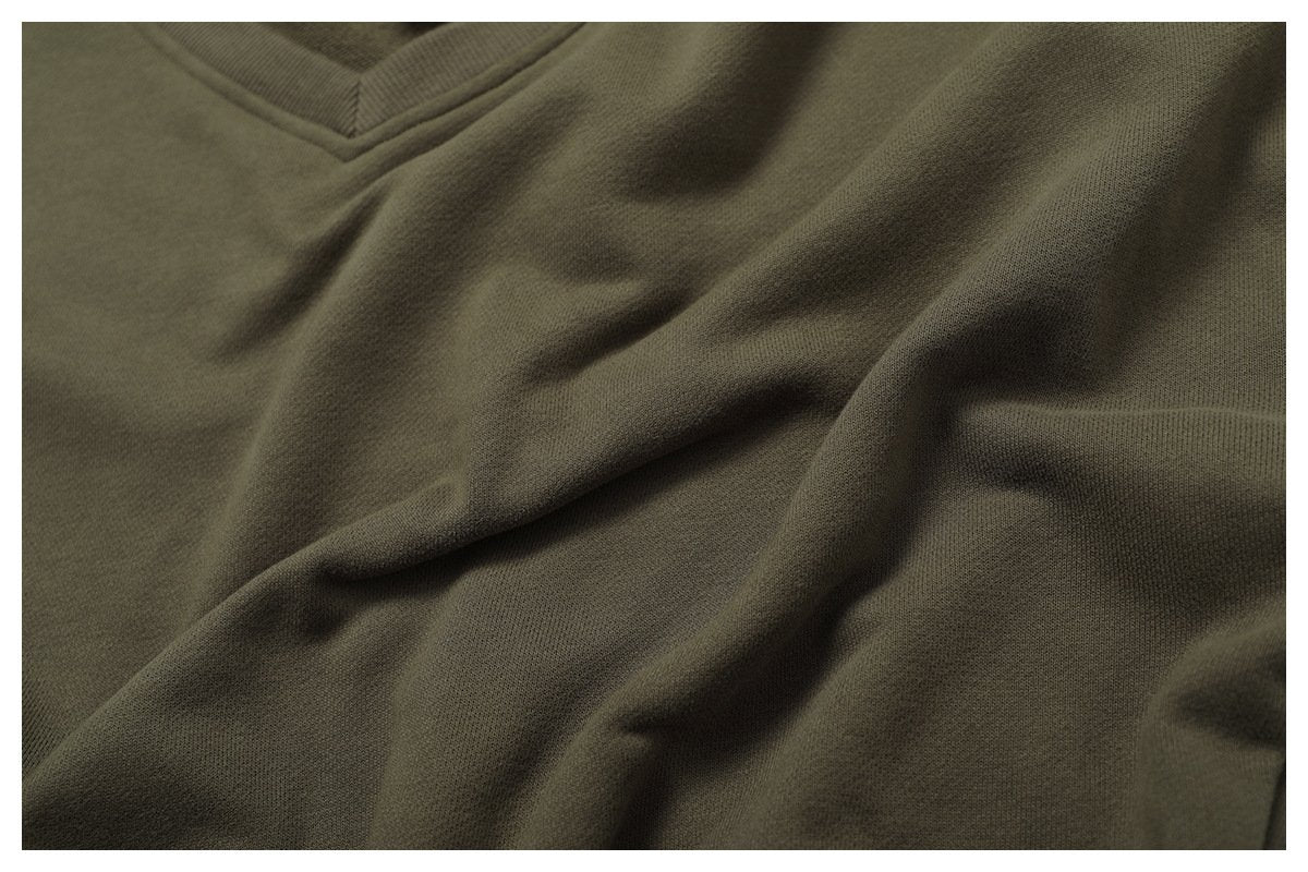 European And American Loose Long Sleeve Sports Sweat Outdoor Warm V-neck Pullover All-match Casual Sweat Top 8235