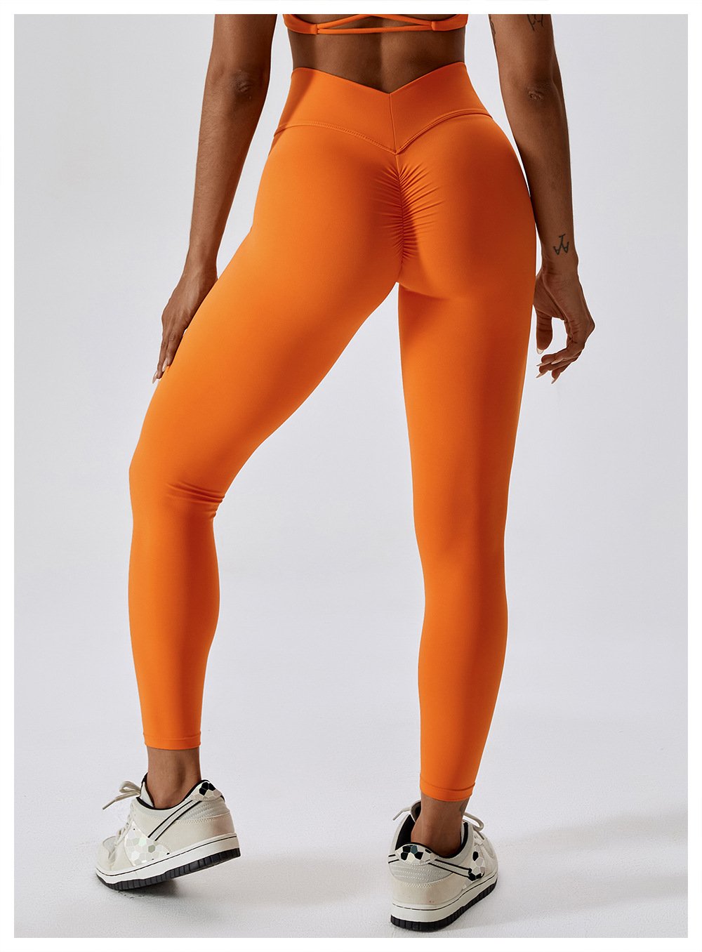 Body Shaping Abdominal Riding Running Fitness Pants Hip Naked Yoga Pants Women's Training Stretch Tight Pants 8233