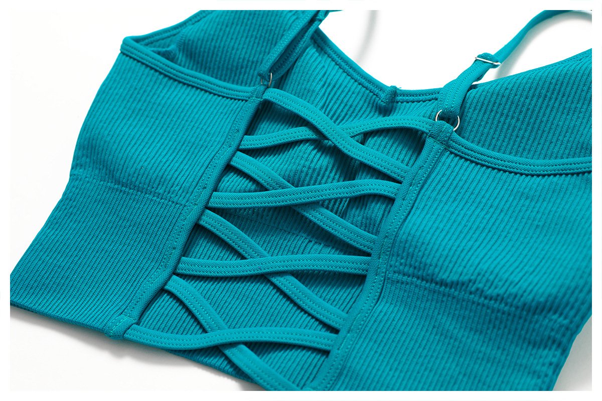European And American Seamless Yoga Bra Outer Wear Running Sports Underwear Quick-drying Tight Fitness Yoga Clothing Women's 6866