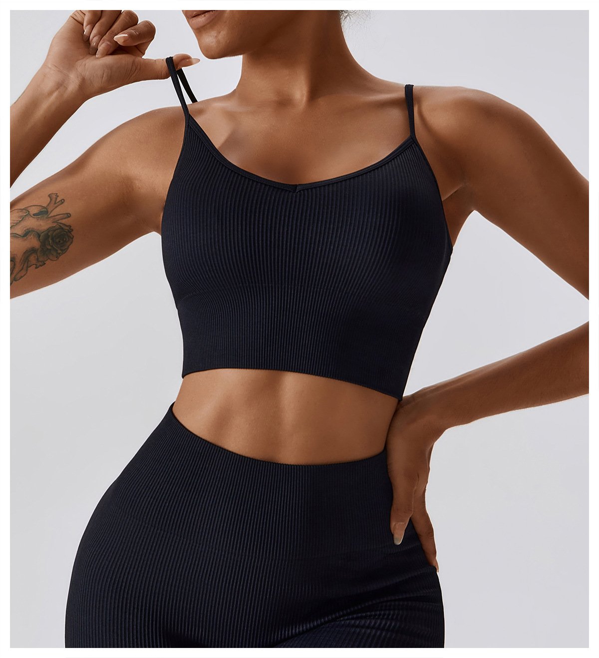 European And American Seamless Yoga Bra Outer Wear Running Sports Underwear Quick-drying Tight Fitness Yoga Clothing Women's 6866