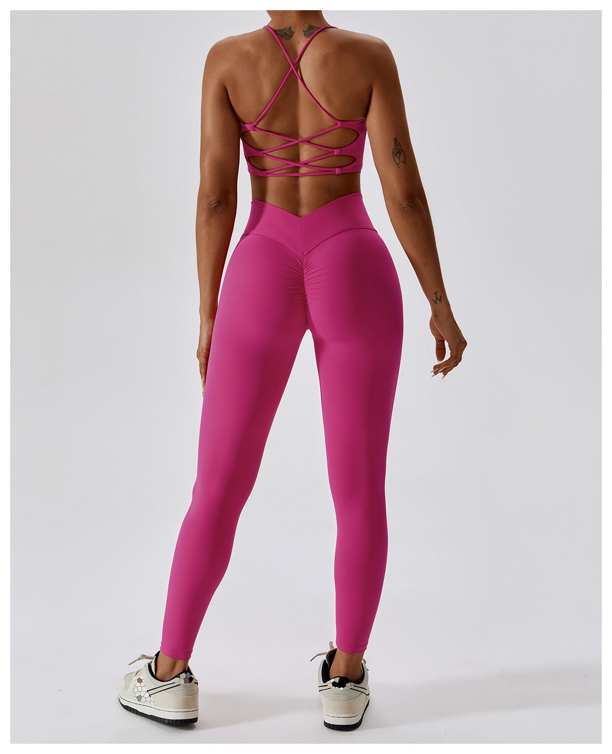 Body Shaping Abdominal Riding Running Fitness Pants Hip Naked Yoga Pants Women's Training Stretch Tight Pants 8233