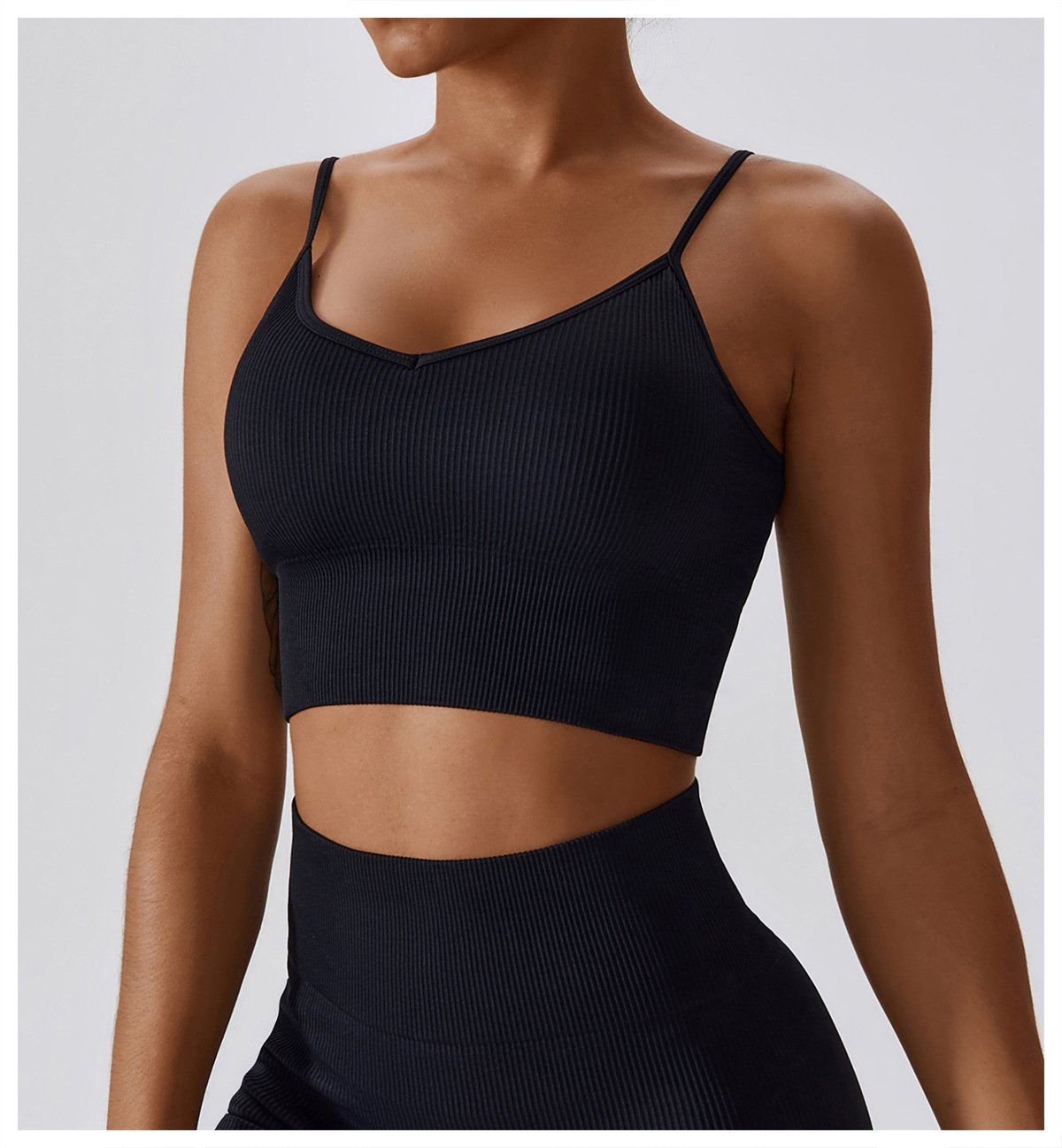 European And American Seamless Yoga Bra Outer Wear Running Sports Underwear Quick-drying Tight Fitness Yoga Clothing Women's 6866