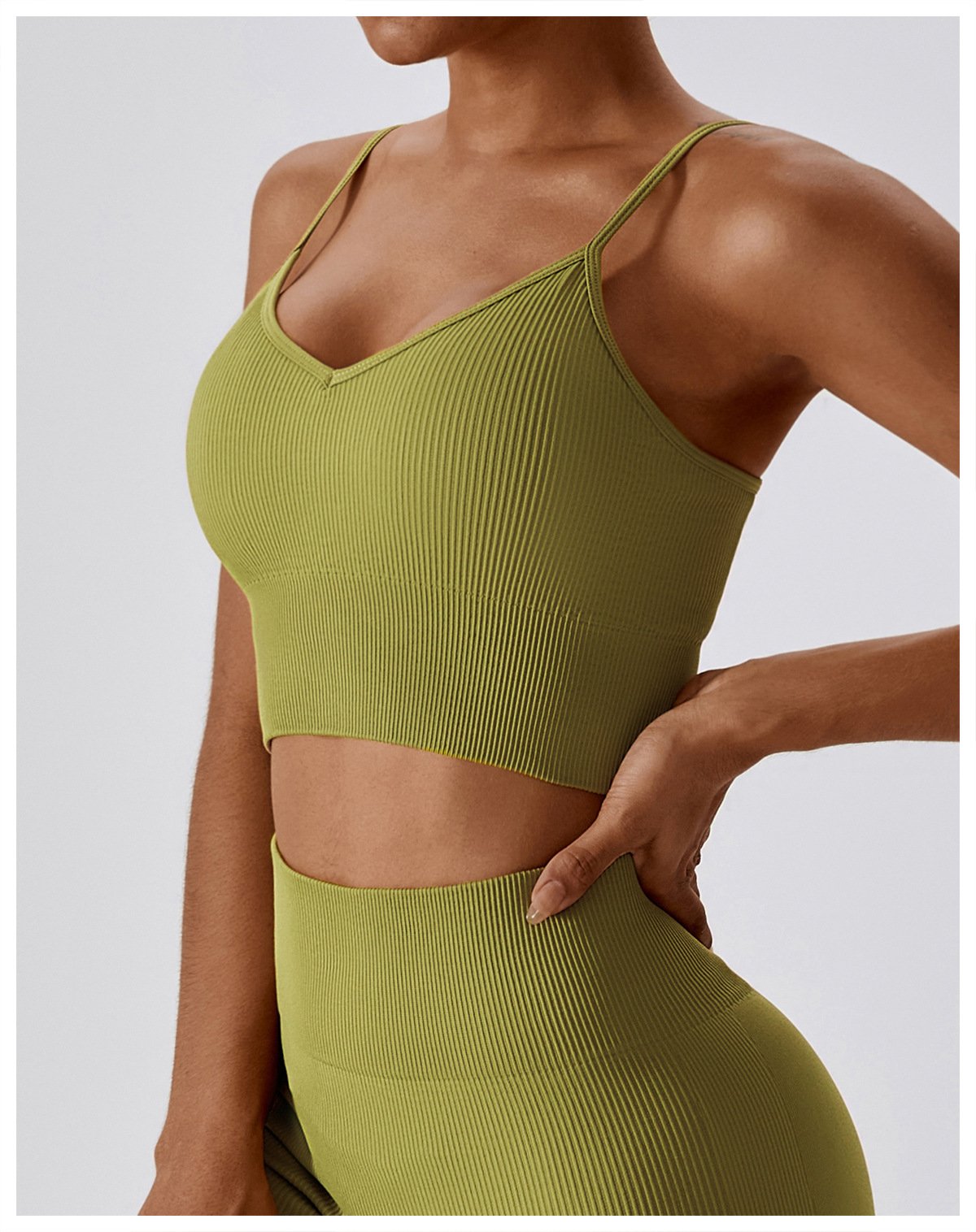European And American Seamless Yoga Bra Outer Wear Running Sports Underwear Quick-drying Tight Fitness Yoga Clothing Women's 6866