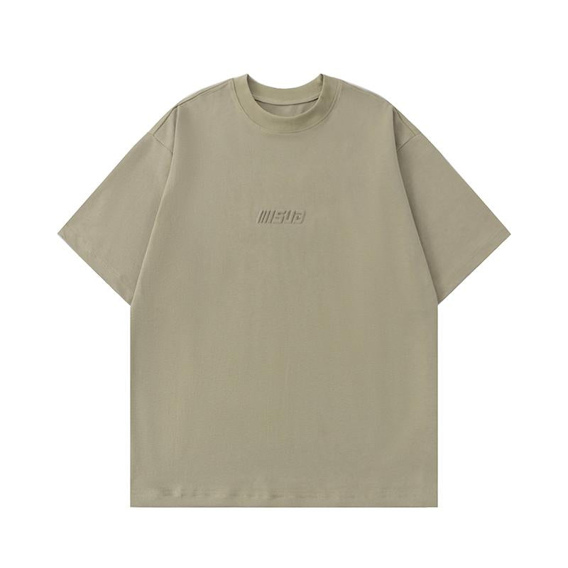 Streetwear Letter Embossed T Shirts Oversize Short Sleeve Cotton Tee Casual Round Neck Summer Hip Hop