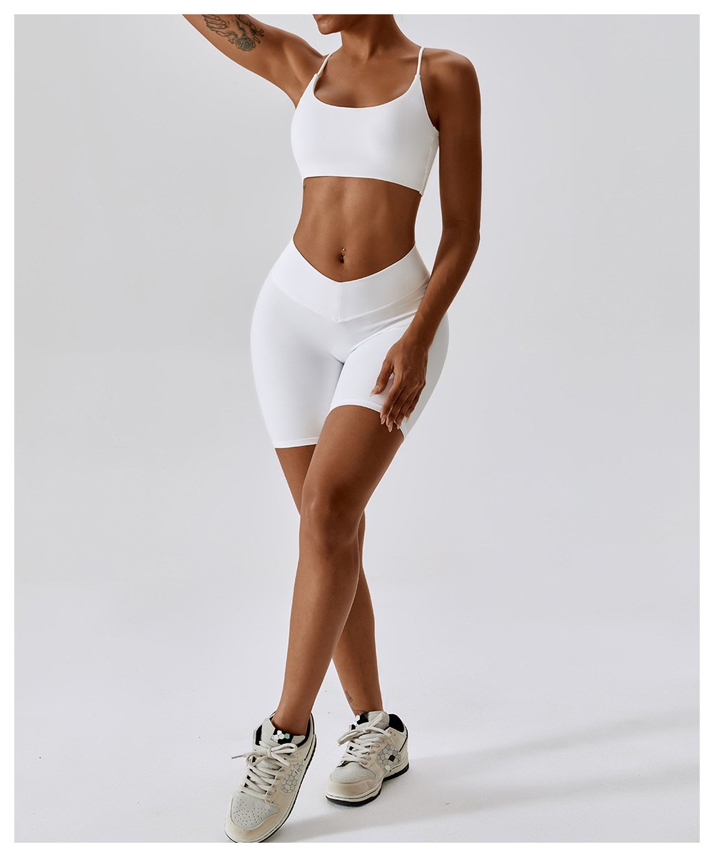 European And American Summer Shockproof Naked Yoga Bra Outer Wear Running Fitness Sports Underwear Beauty Back Yoga Vest 8233