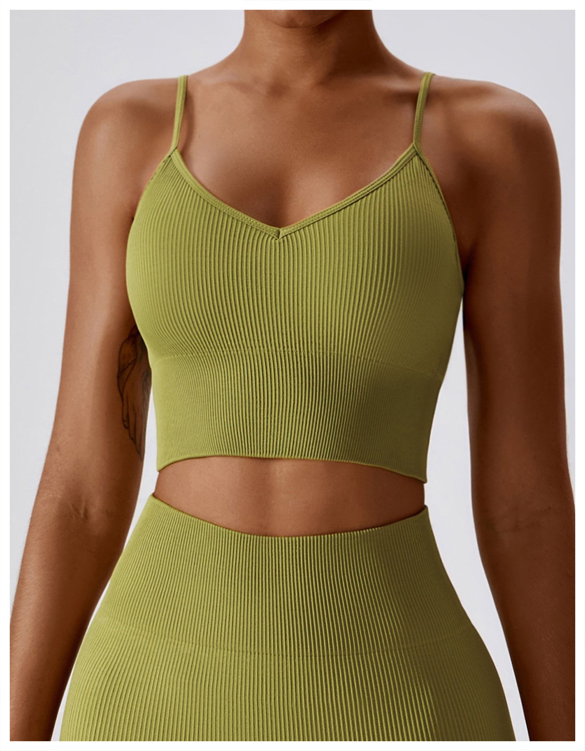 European And American Seamless Yoga Bra Outer Wear Running Sports Underwear Quick-drying Tight Fitness Yoga Clothing Women's 6866