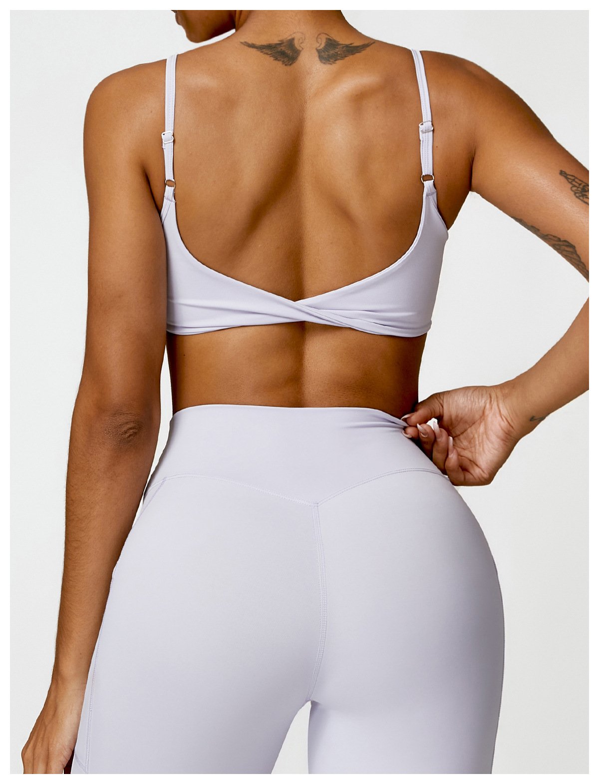 Naked Sling Beauty Back Yoga Bra Outer Wear Running Sports Underwear Push-up Tight Fitness Vest 8528
