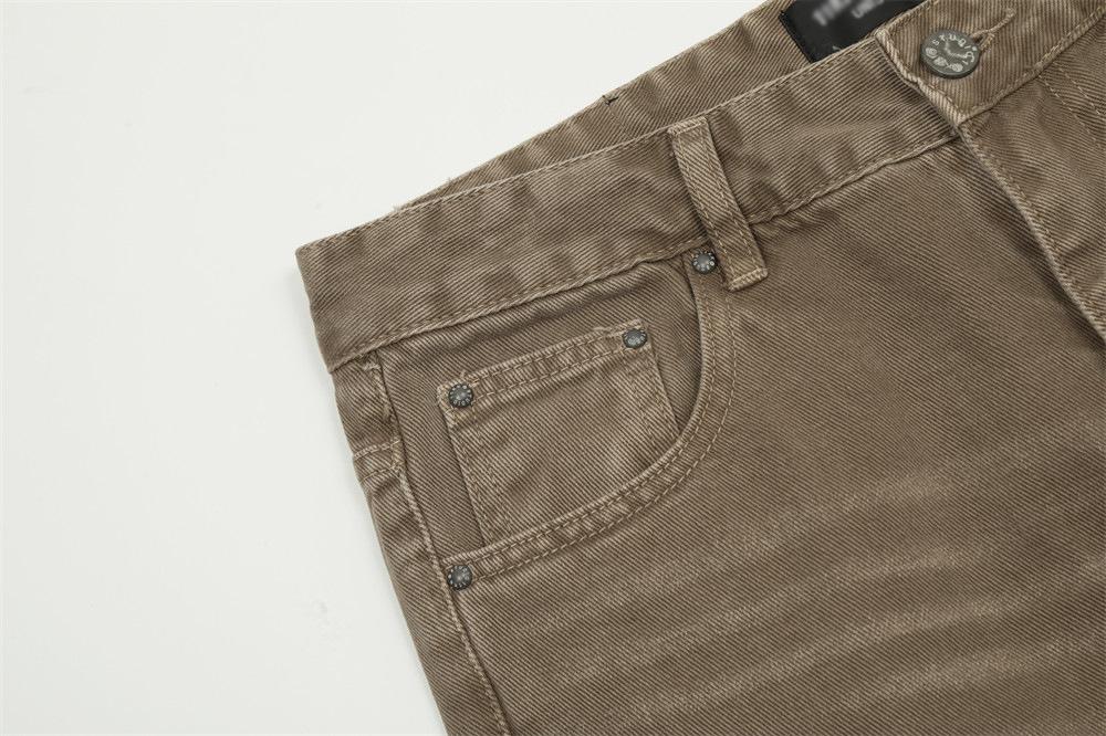 Additional Wash Water Jeans Men's Street Trendy Retro Punk Loose Wide Leg Straight Pants Casual All-match Torre Pants