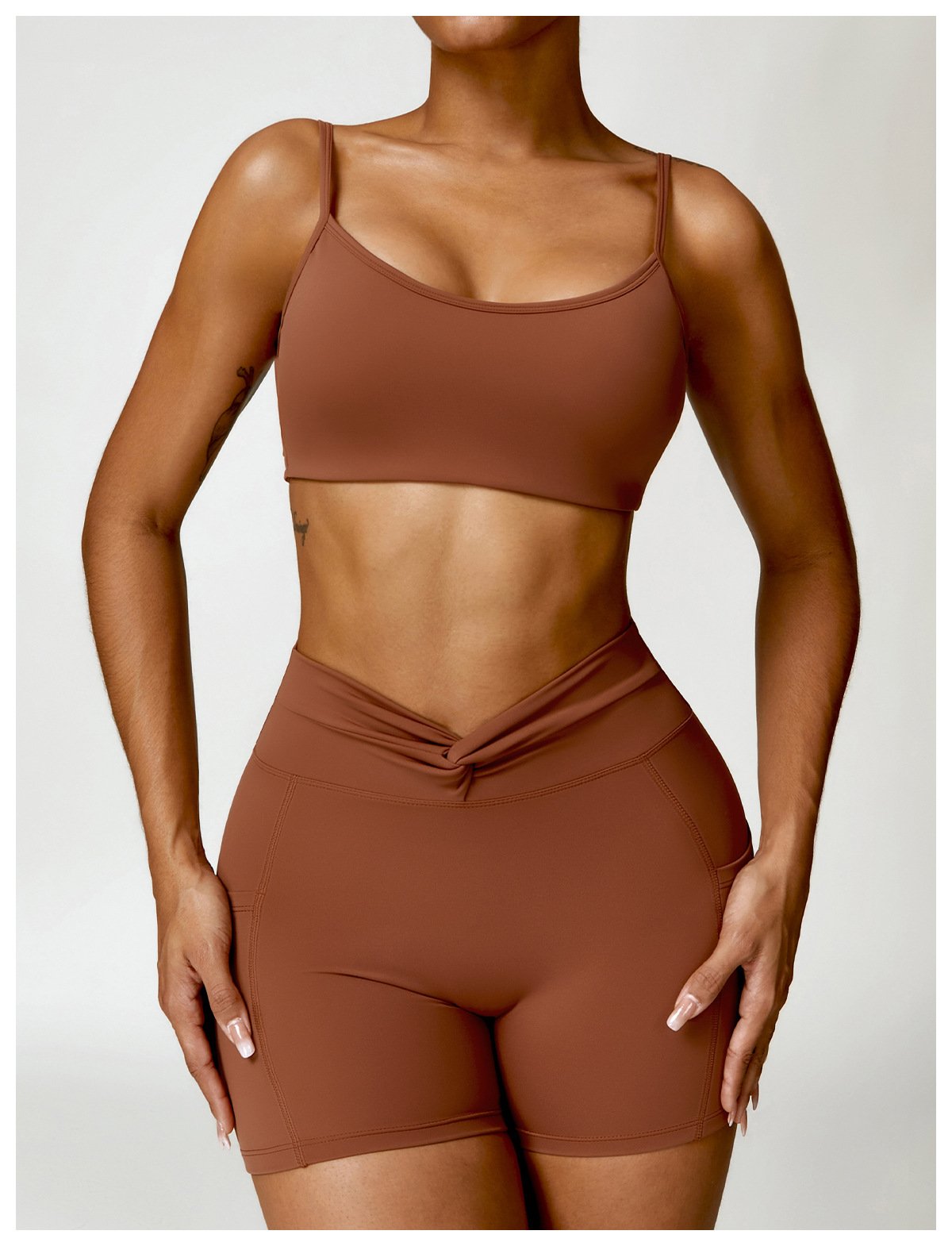 Naked Sling Beauty Back Yoga Bra Outer Wear Running Sports Underwear Push-up Tight Fitness Vest 8528
