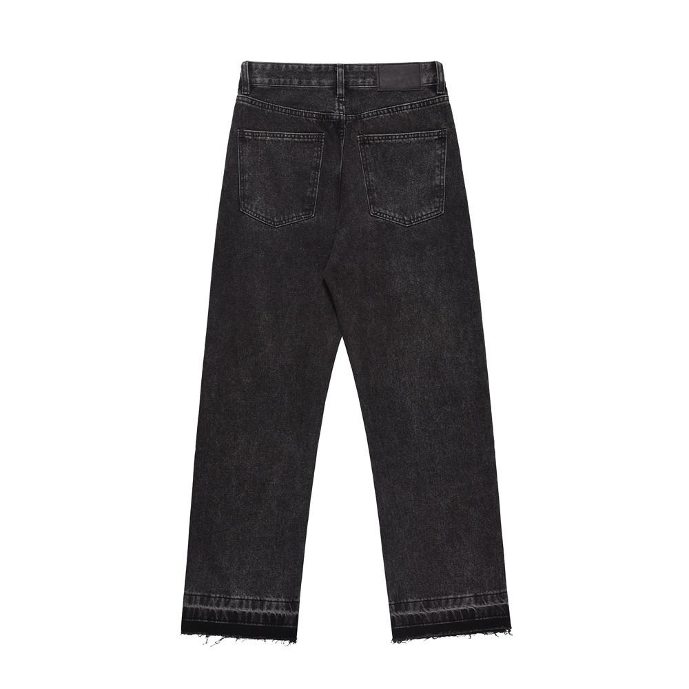 European And American High Street Denim Pants Men's Fashion Loose Washed Old Straight Pants Casual Pants