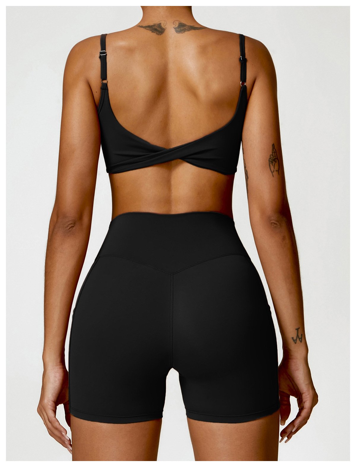 Naked Sling Beauty Back Yoga Bra Outer Wear Running Sports Underwear Push-up Tight Fitness Vest 8528