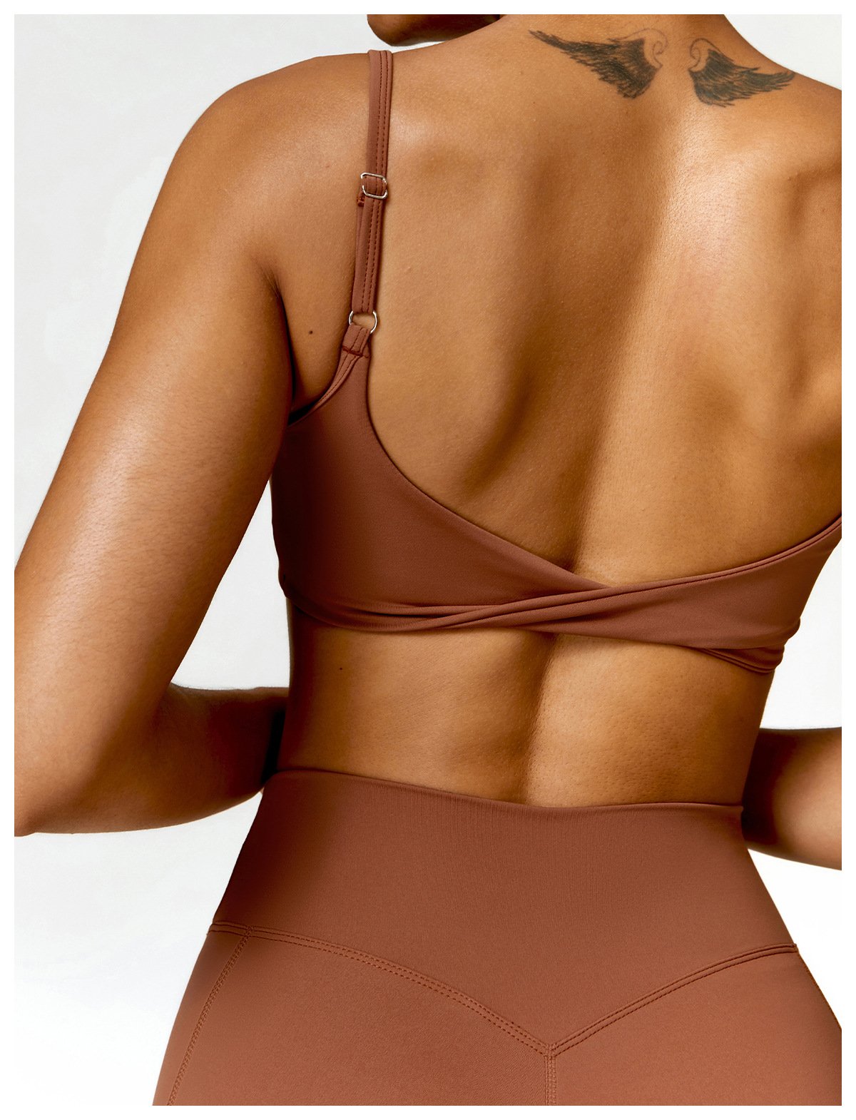 Naked Sling Beauty Back Yoga Bra Outer Wear Running Sports Underwear Push-up Tight Fitness Vest 8528