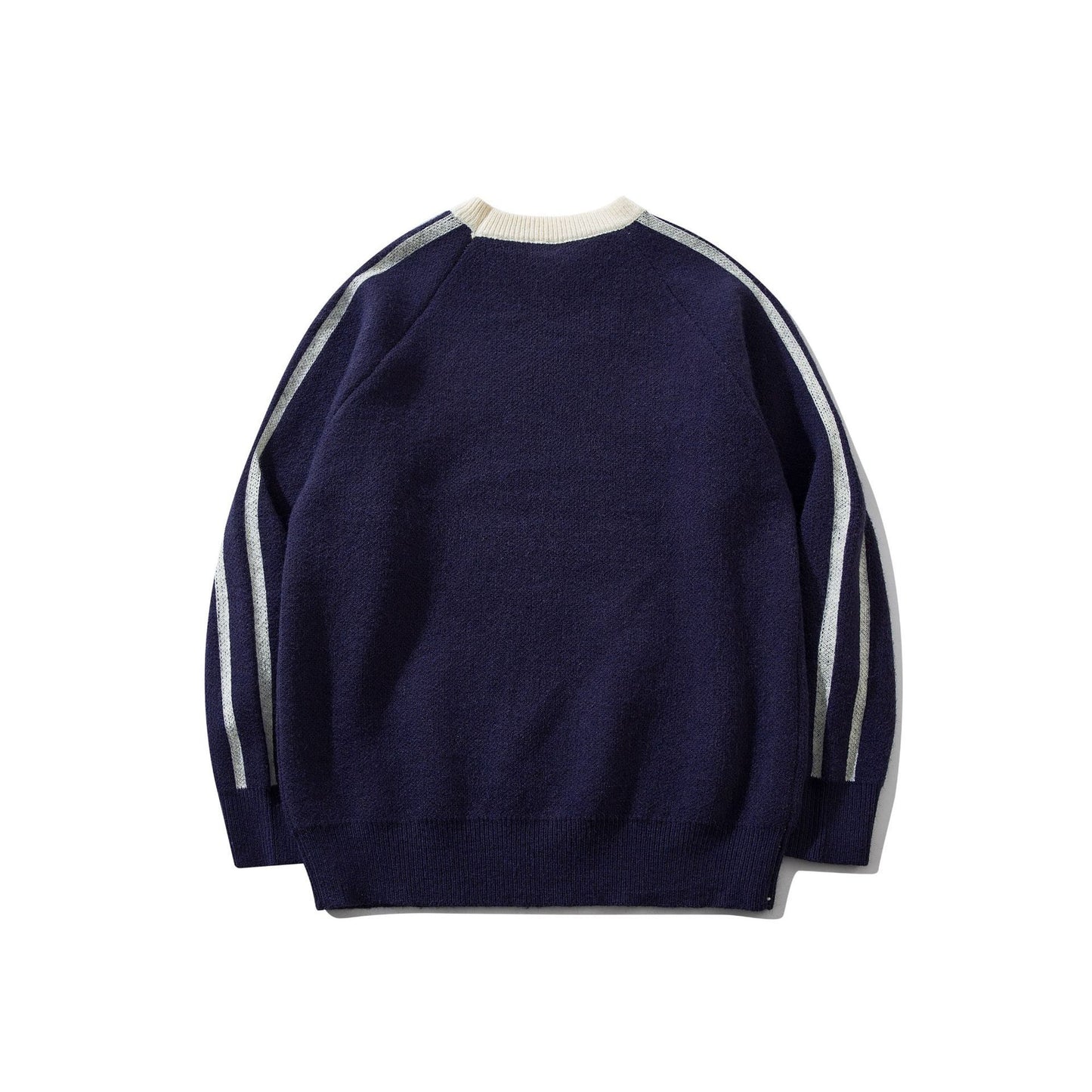 Hip-Hop Retro Hiphop Color Contrast Three Bars Sports Top American Fashion Brand Couple Casual Sweater