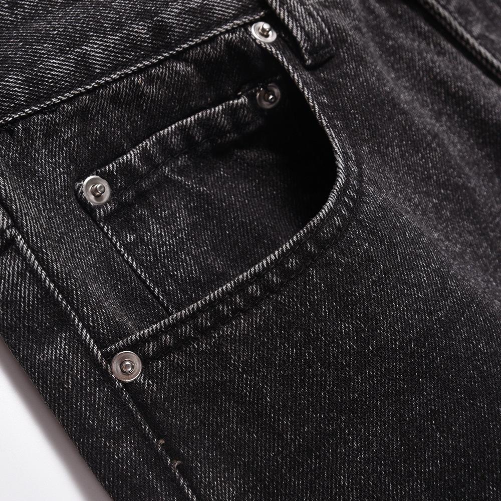 European And American High Street Denim Pants Men's Fashion Loose Washed Old Straight Pants Casual Pants