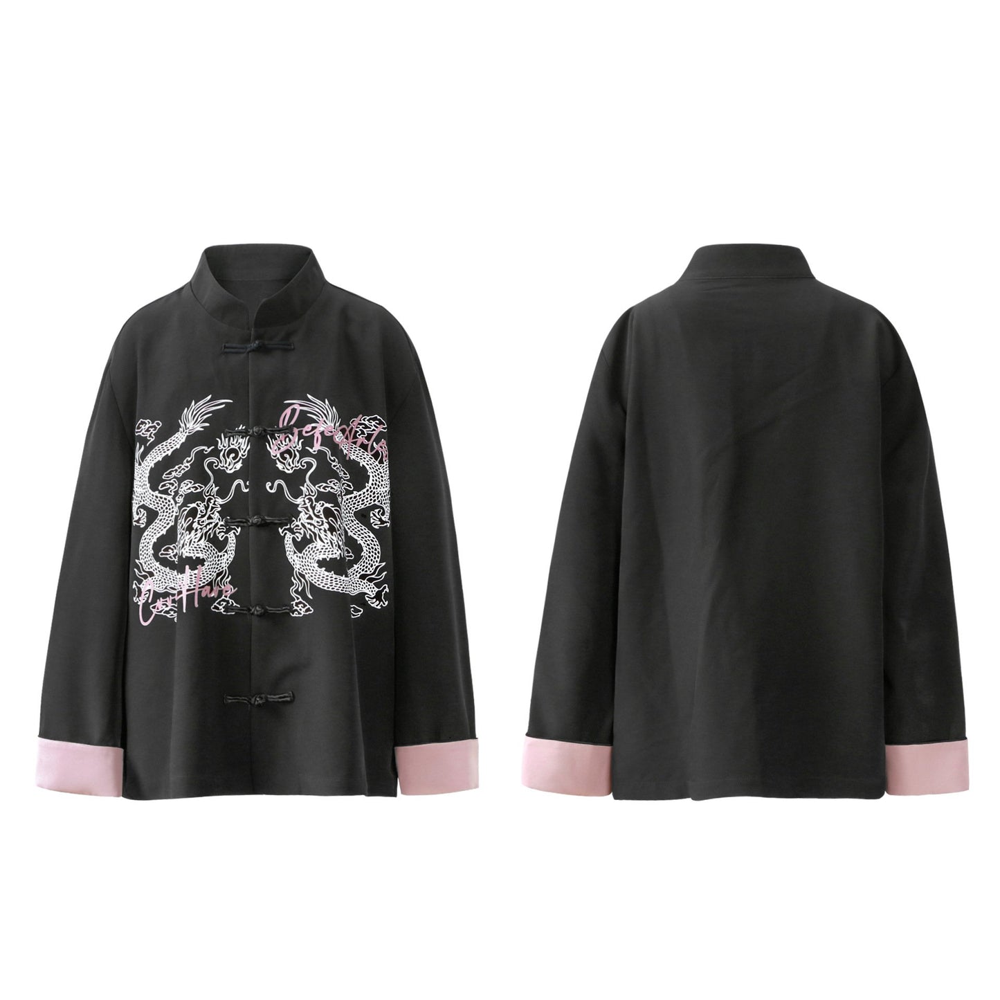 Chinese Embroidered Men's And Women's Retro Buckle Tang Costsize Zen National Style Long Sleeve Shirt Shirt Jacket