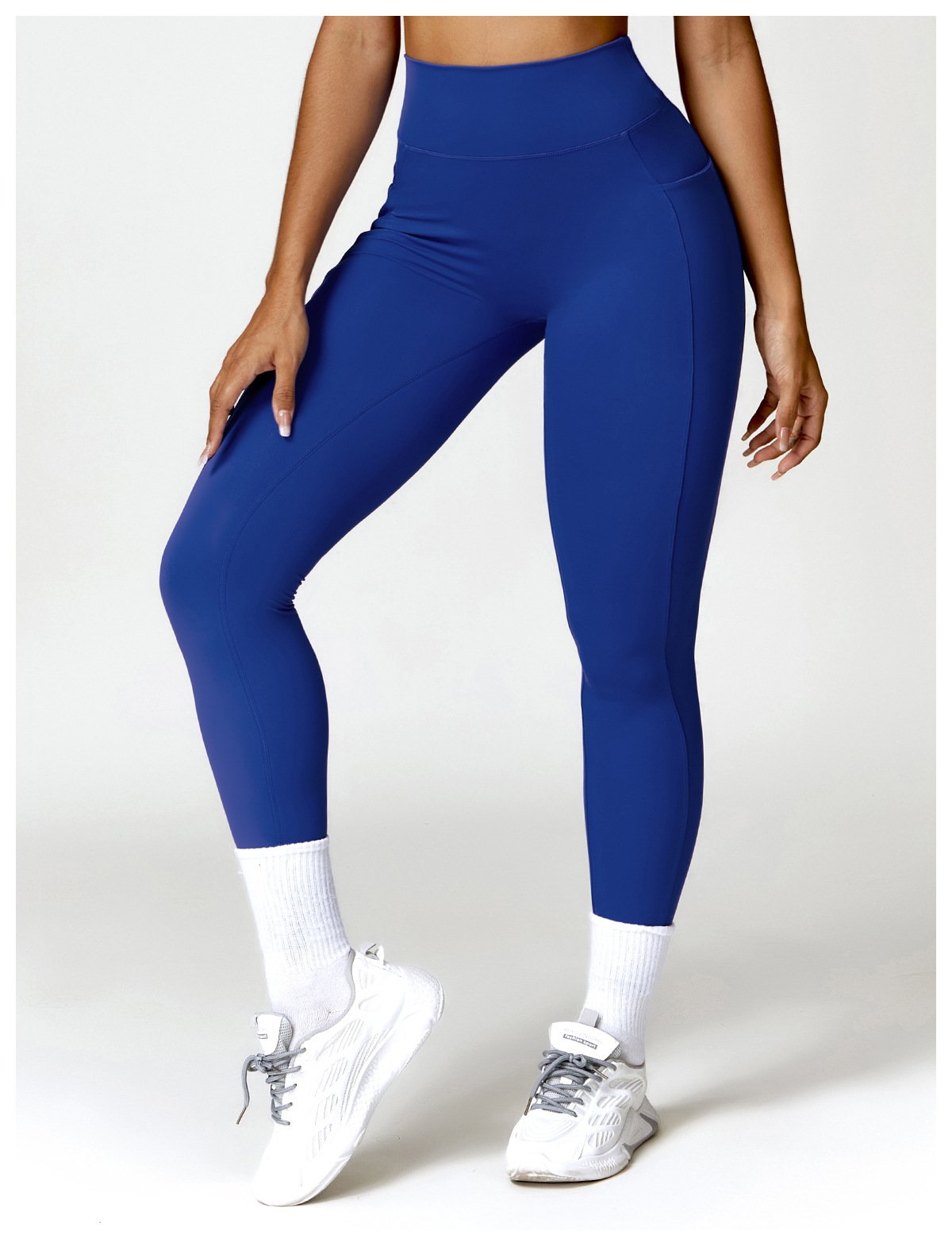 Quick-drying Tight Hip Yoga Pants Sanding High Waist Fitness Pants Outer Wear Running Leggings 8524