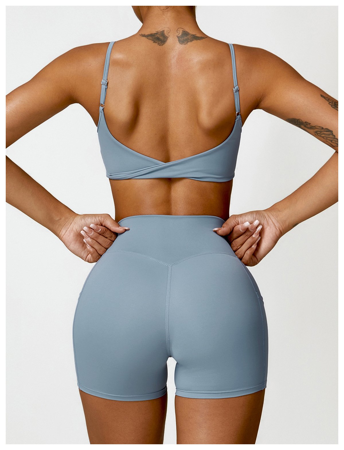 Naked Sling Beauty Back Yoga Bra Outer Wear Running Sports Underwear Push-up Tight Fitness Vest 8528