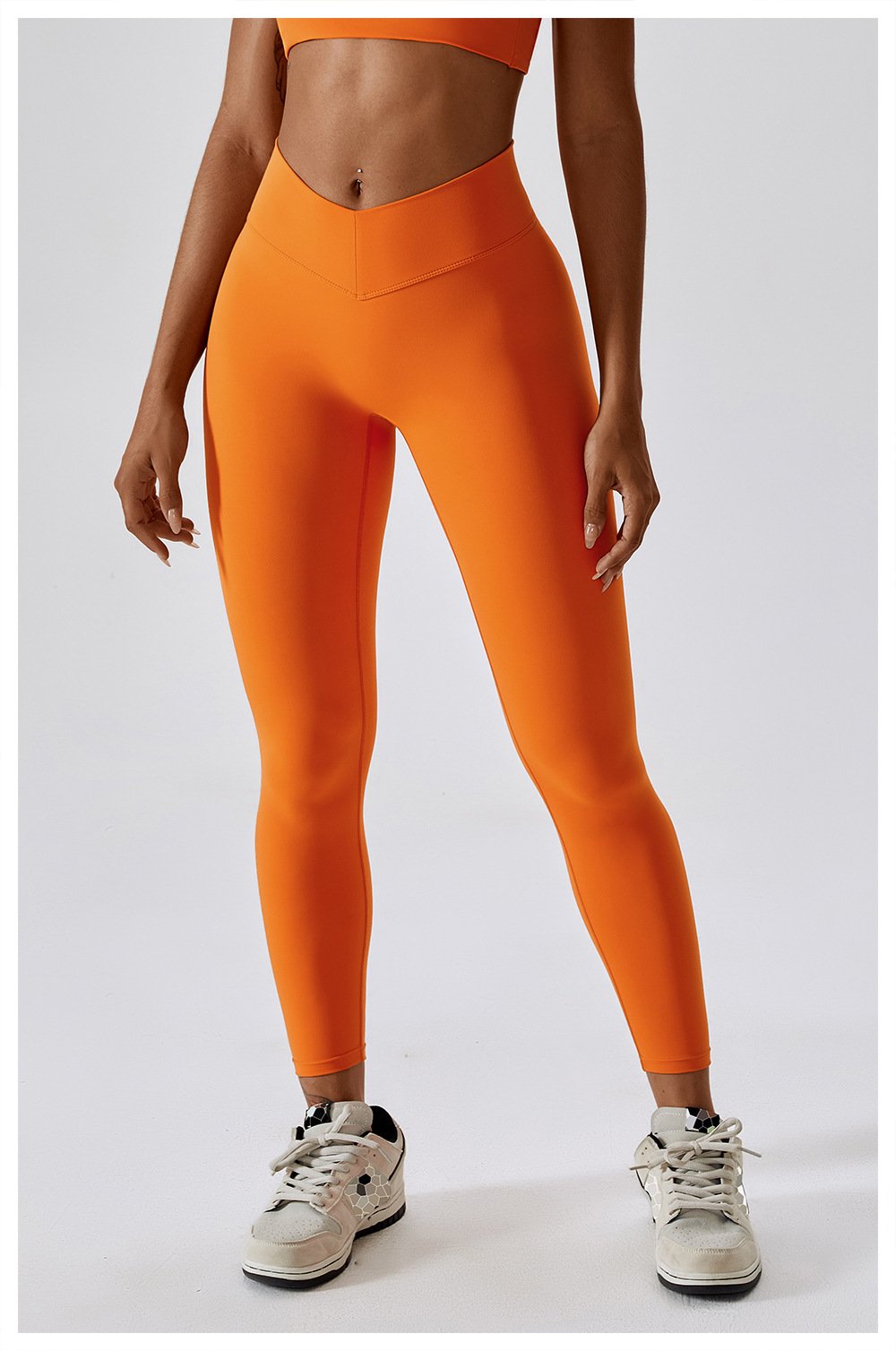 Body Shaping Abdominal Riding Running Fitness Pants Hip Naked Yoga Pants Women's Training Stretch Tight Pants 8233