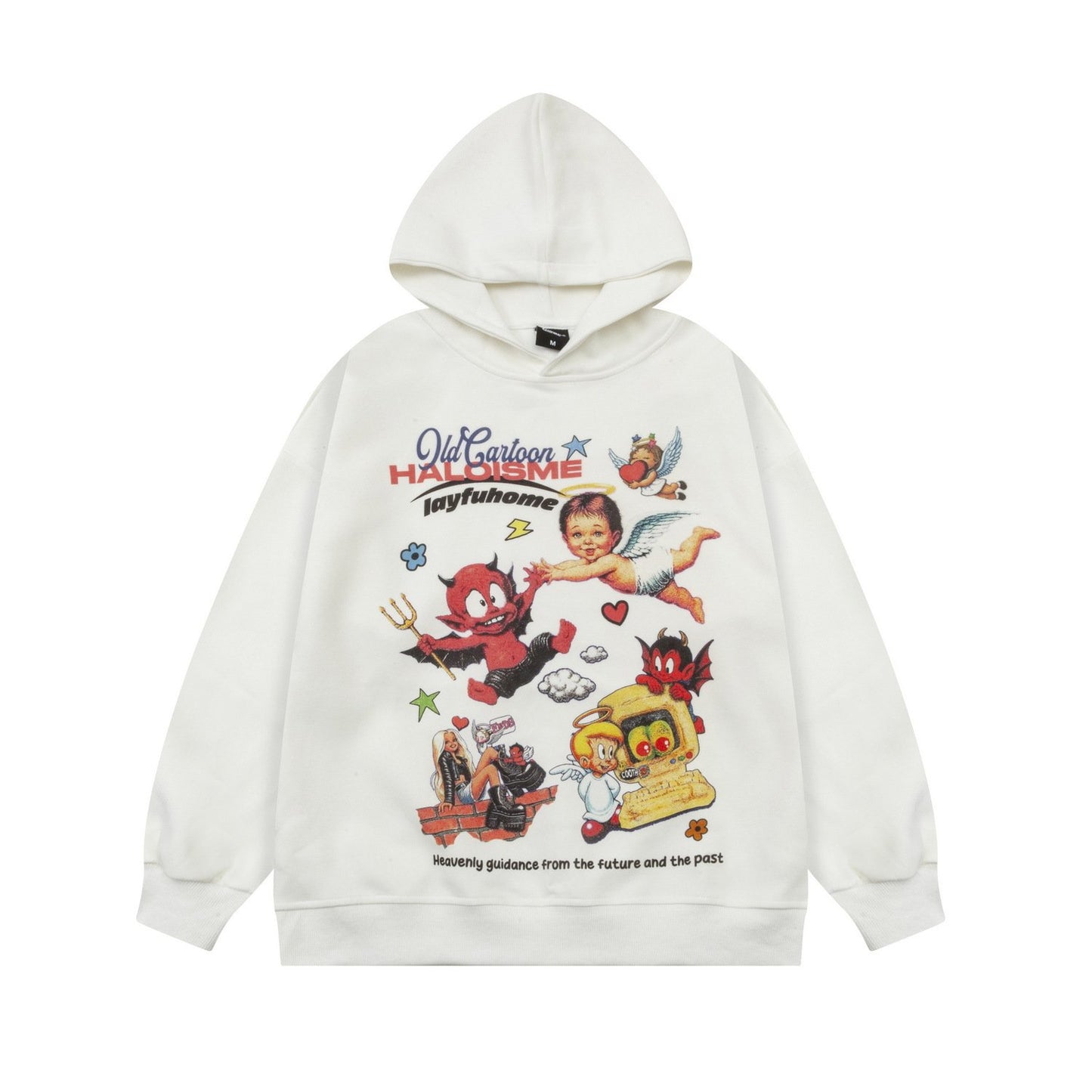 American Retro Imp Wash Hooded Sweater Oversize Men's Casual Top