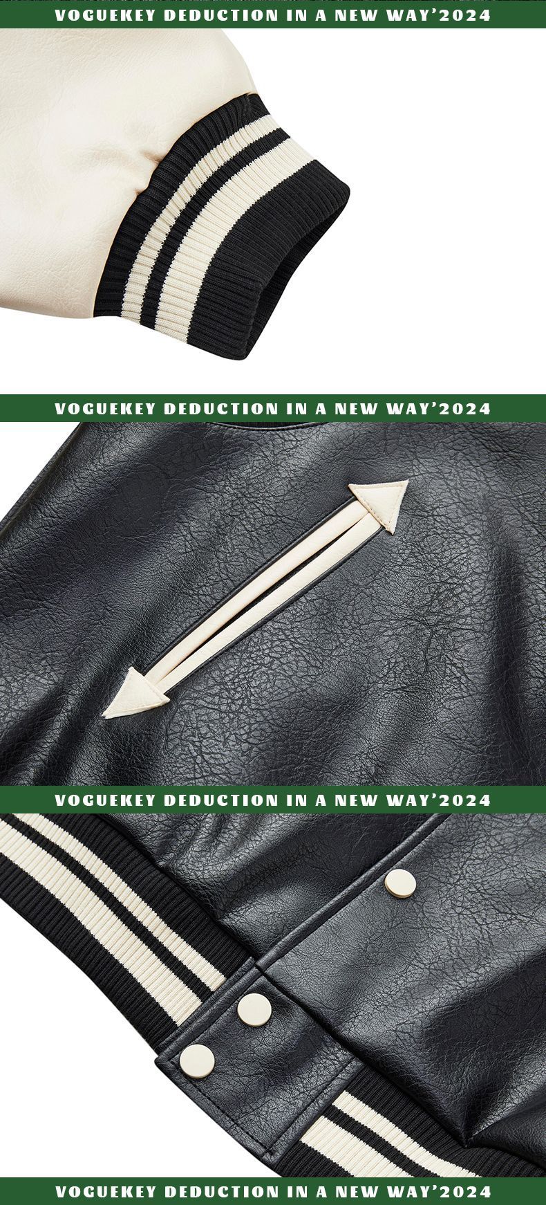High Street Hiphop Badge Embroidered American Vintage Stitching Autumn Baseball Suit Coat Puleather Jacket