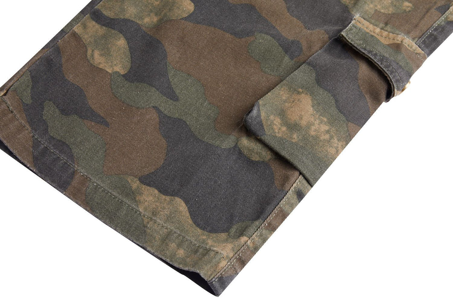 MADEEXTREME Summer Original American Style Maple Leaf Retro Multi-Pocket Overalls Street Loose Camouflage Trousers