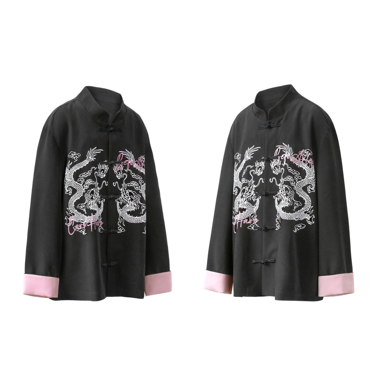 Chinese Embroidered Men's And Women's Retro Buckle Tang Costsize Zen National Style Long Sleeve Shirt Shirt Jacket