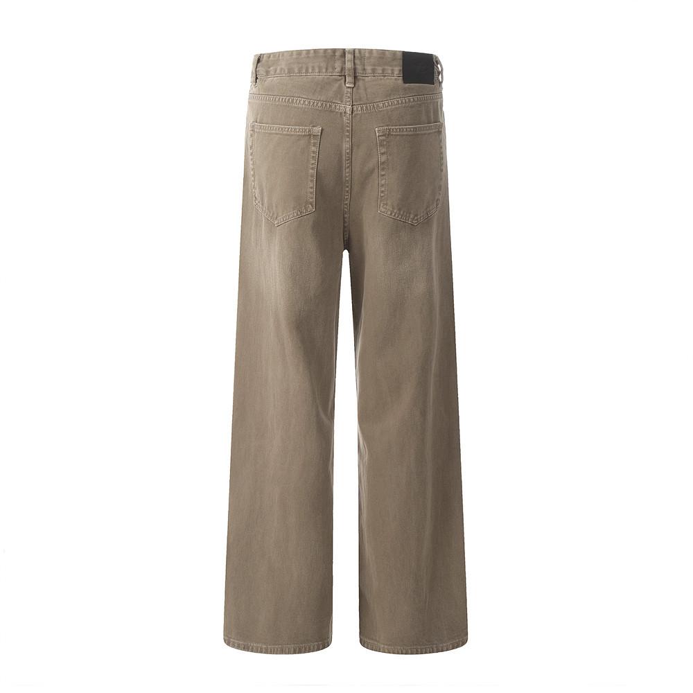 Additional Wash Water Jeans Men's Street Trendy Retro Punk Loose Wide Leg Straight Pants Casual All-match Torre Pants