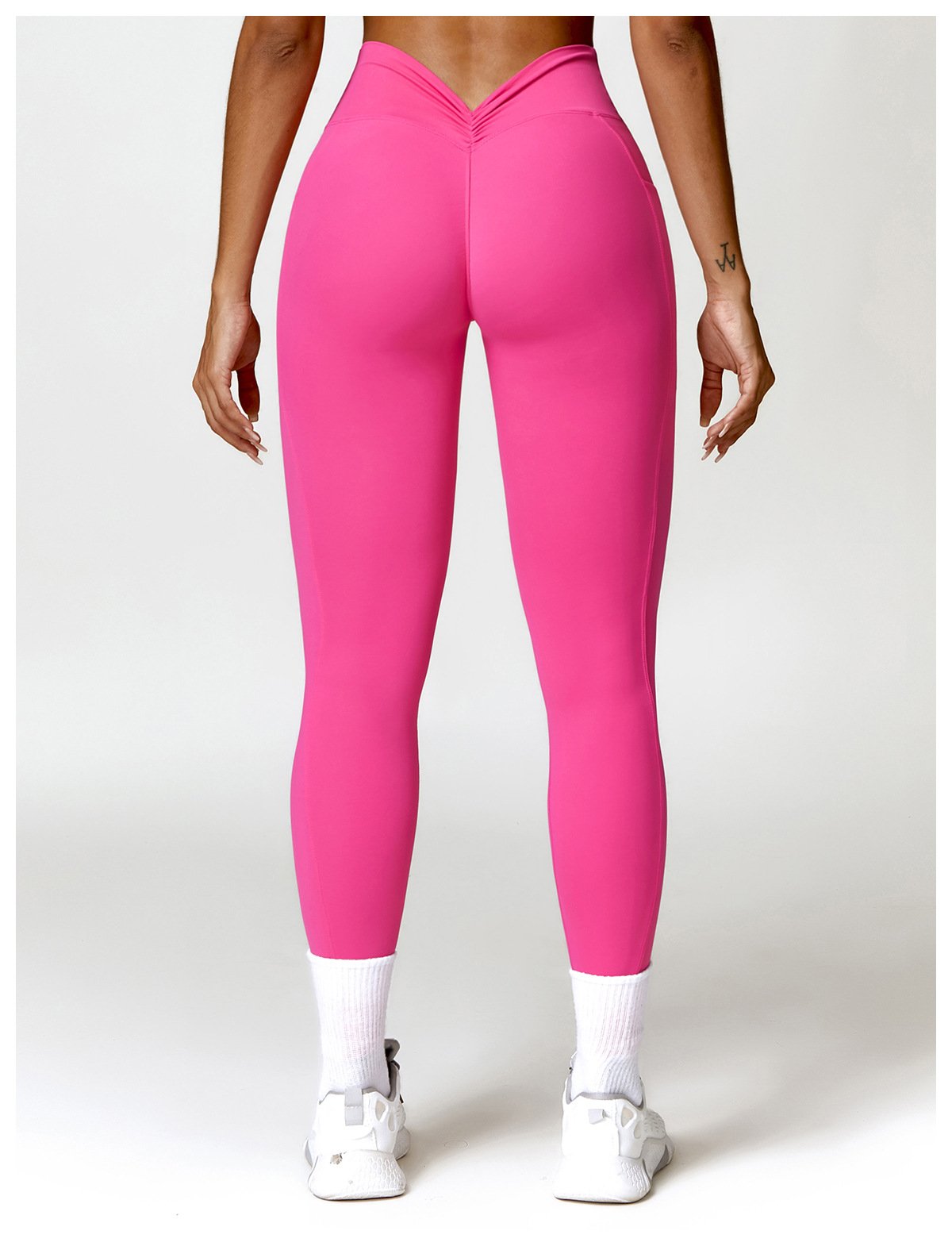 Quick-drying Tight Hip Yoga Pants Sanding High Waist Fitness Pants Outer Wear Running Leggings 8524
