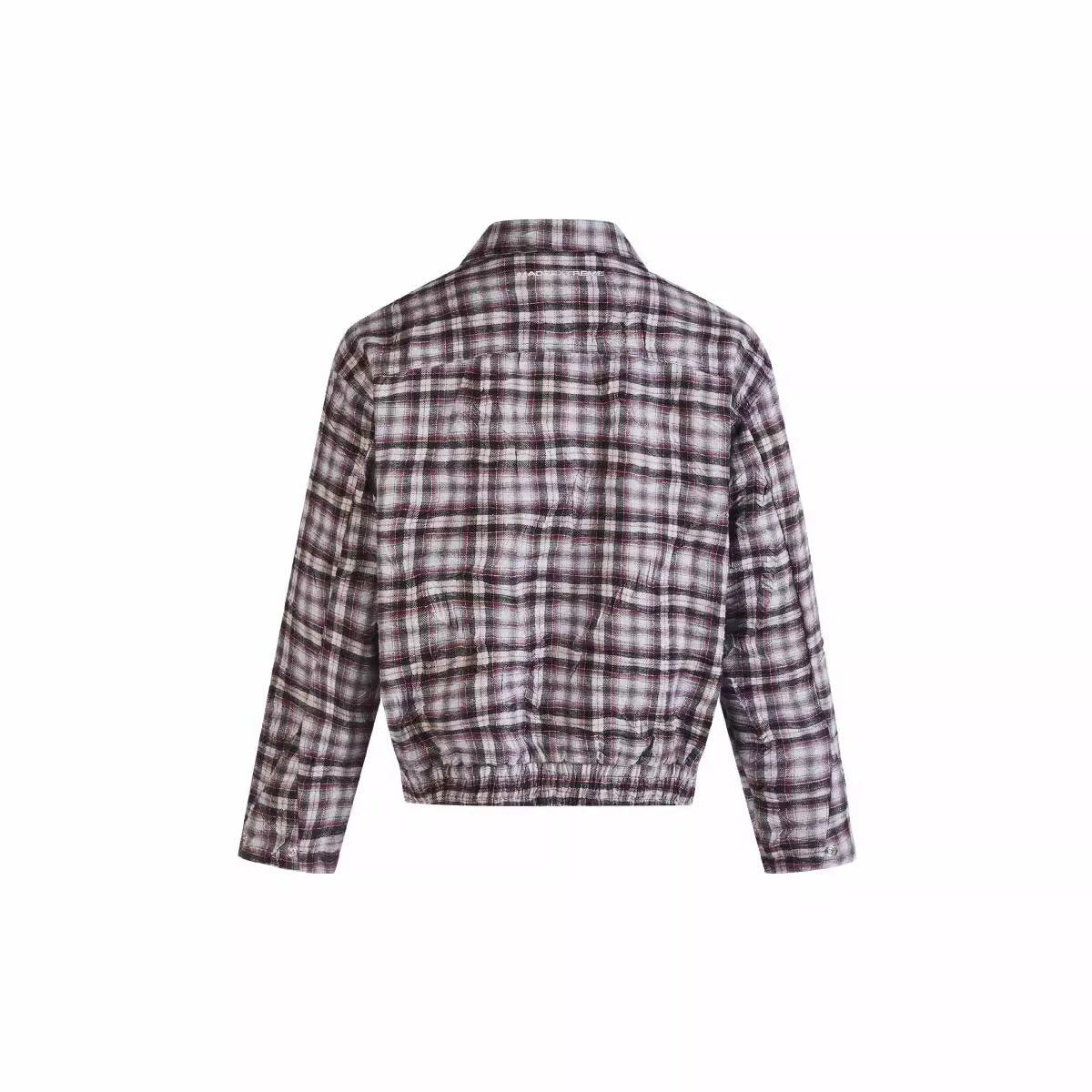 Pleated Old Retro American Plaid Autumn And Winter High-end Short Jacket Jacket Vibe Fashion Brand