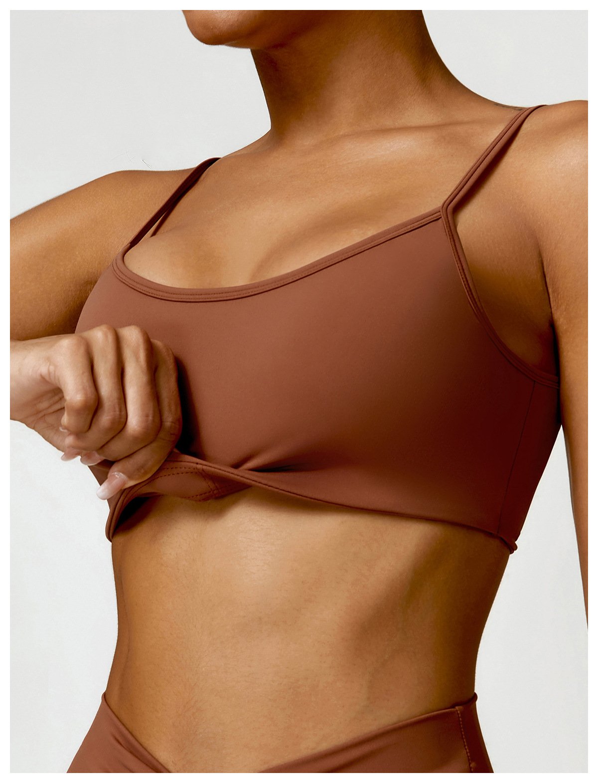 Naked Sling Beauty Back Yoga Bra Outer Wear Running Sports Underwear Push-up Tight Fitness Vest 8528