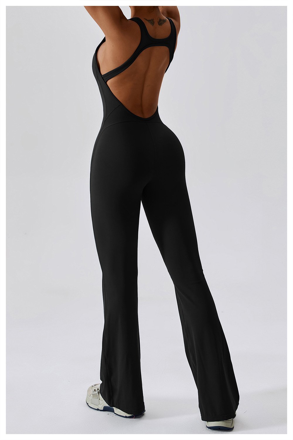 European And American Quick-drying Tight-fitting Yoga Suit Dance Sports Fitness Suit Hip-lifting And Abdominal-tightening Micro-hora Lianhe Yoga Suit 8117