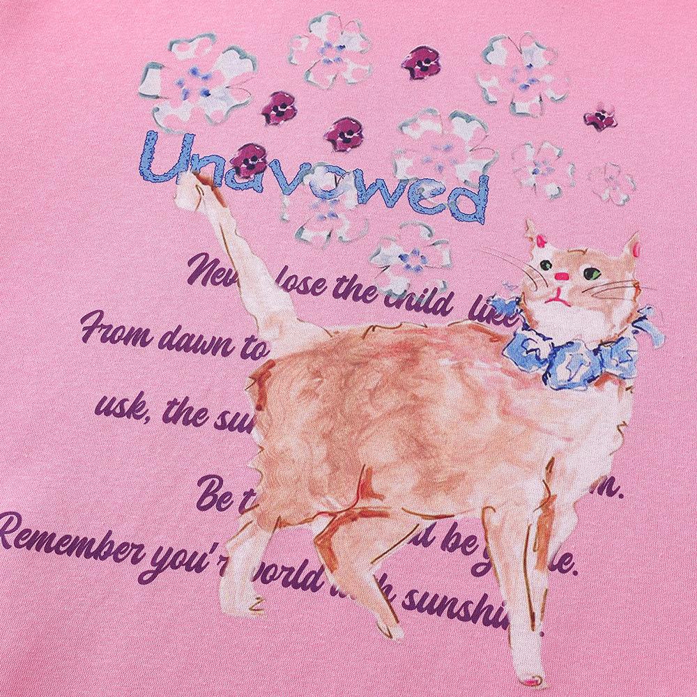 Animal Kitten Printed Loose Pullover Sweater High Street Fashionable Autumn And Winter Style Casual Long Sleeve Cartoon Hoodie For Men And Women