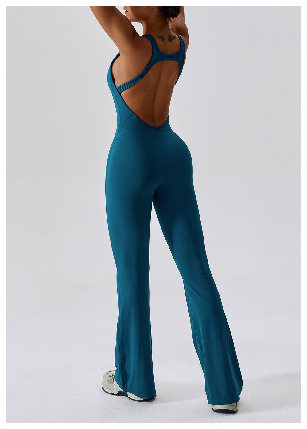 European And American Quick-drying Tight-fitting Yoga Suit Dance Sports Fitness Suit Hip-lifting And Abdominal-tightening Micro-hora Lianhe Yoga Suit 8117