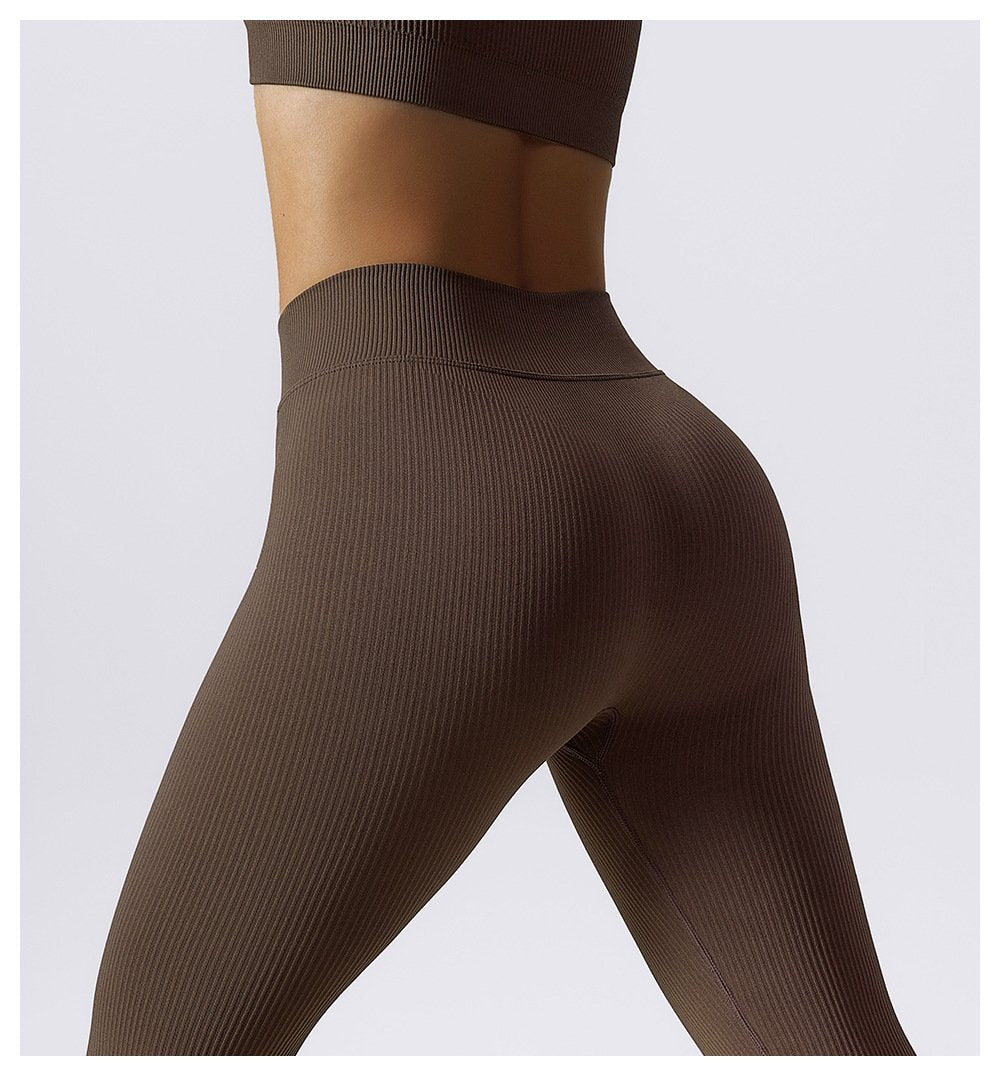 Seamless Tight Yoga Pants Women's Quick-drying High-waist Running Sports Pants Peach Hip Hip-lifting Fitness Pants