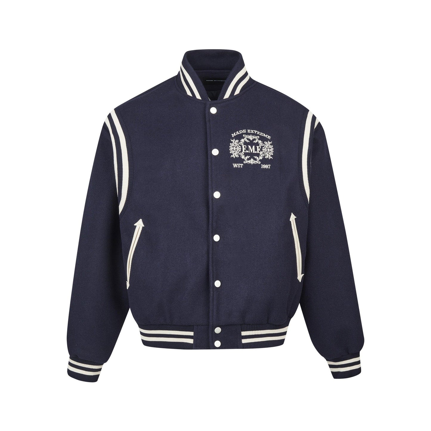 Badge Letter Embroidered Button Autumn And Winter New All-match Casual Sports Jacket Coat