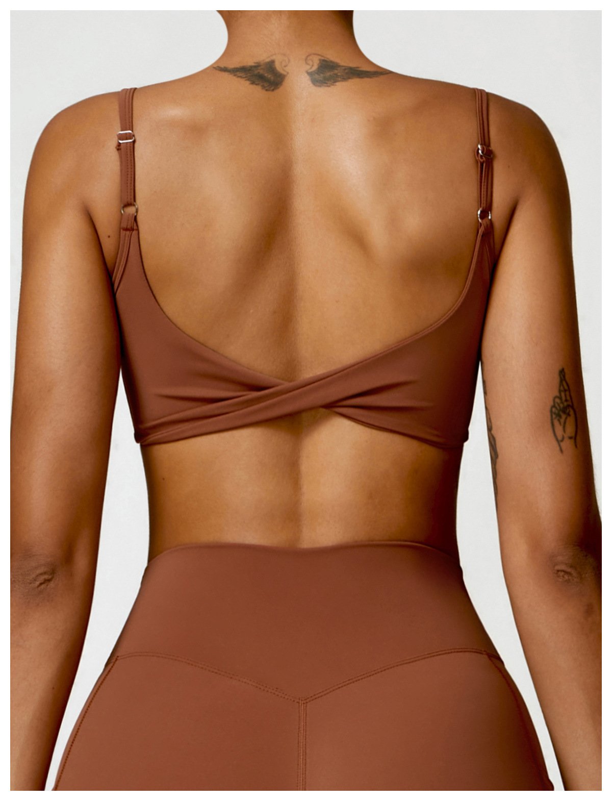 Naked Sling Beauty Back Yoga Bra Outer Wear Running Sports Underwear Push-up Tight Fitness Vest 8528