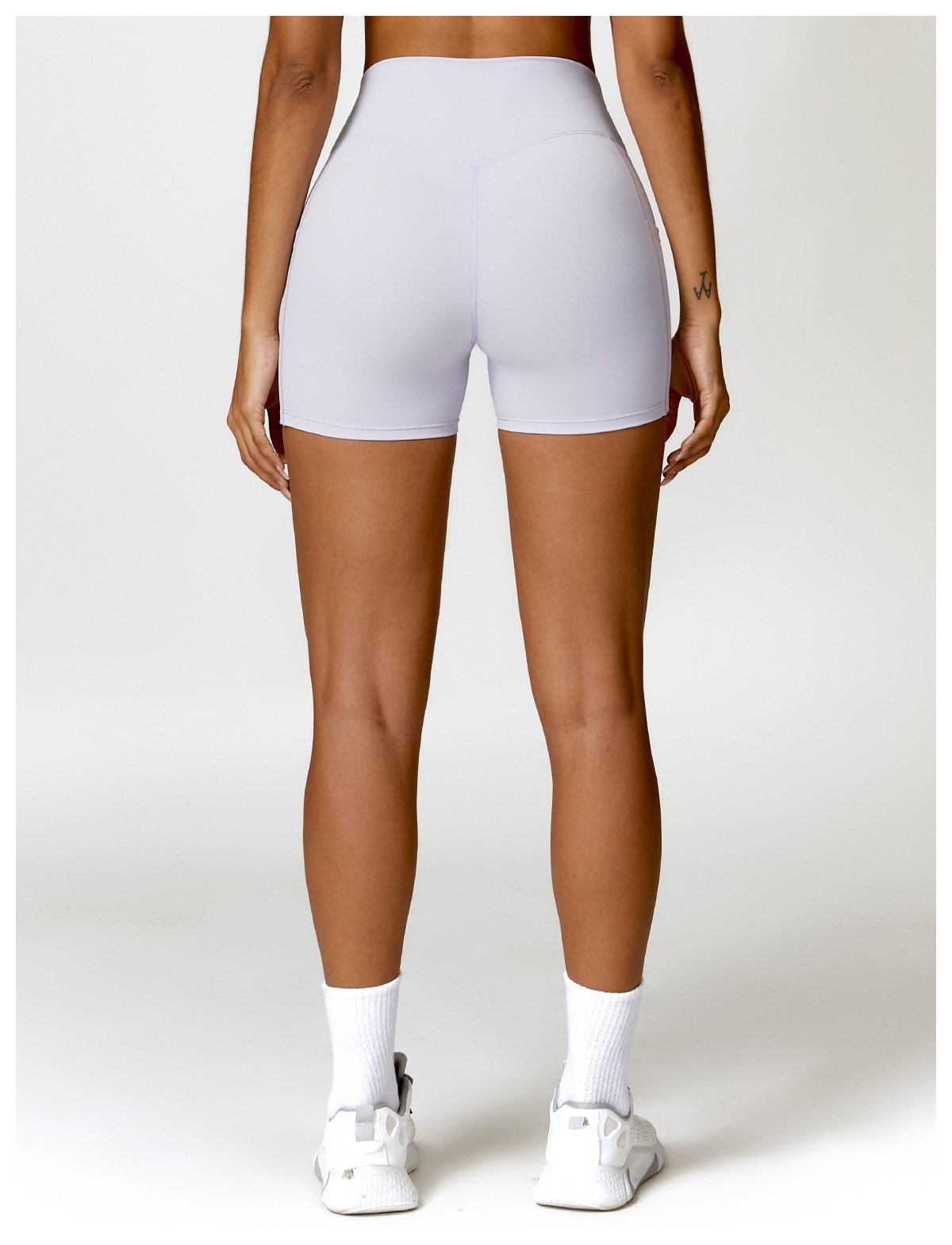 Pocket Naked Tight Yoga Shorts Casual Outer Wear Running Shorts Women's Hip Fitness Pants 8528