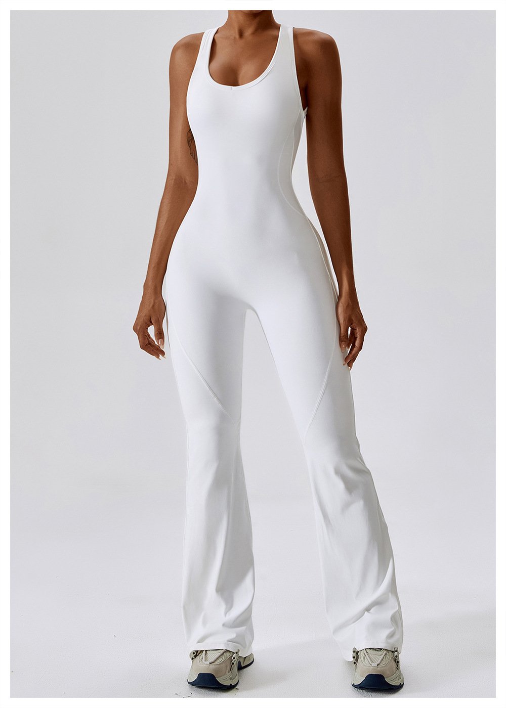 European And American Quick-drying Tight-fitting Yoga Suit Dance Sports Fitness Suit Hip-lifting And Abdominal-tightening Micro-hora Lianhe Yoga Suit 8117
