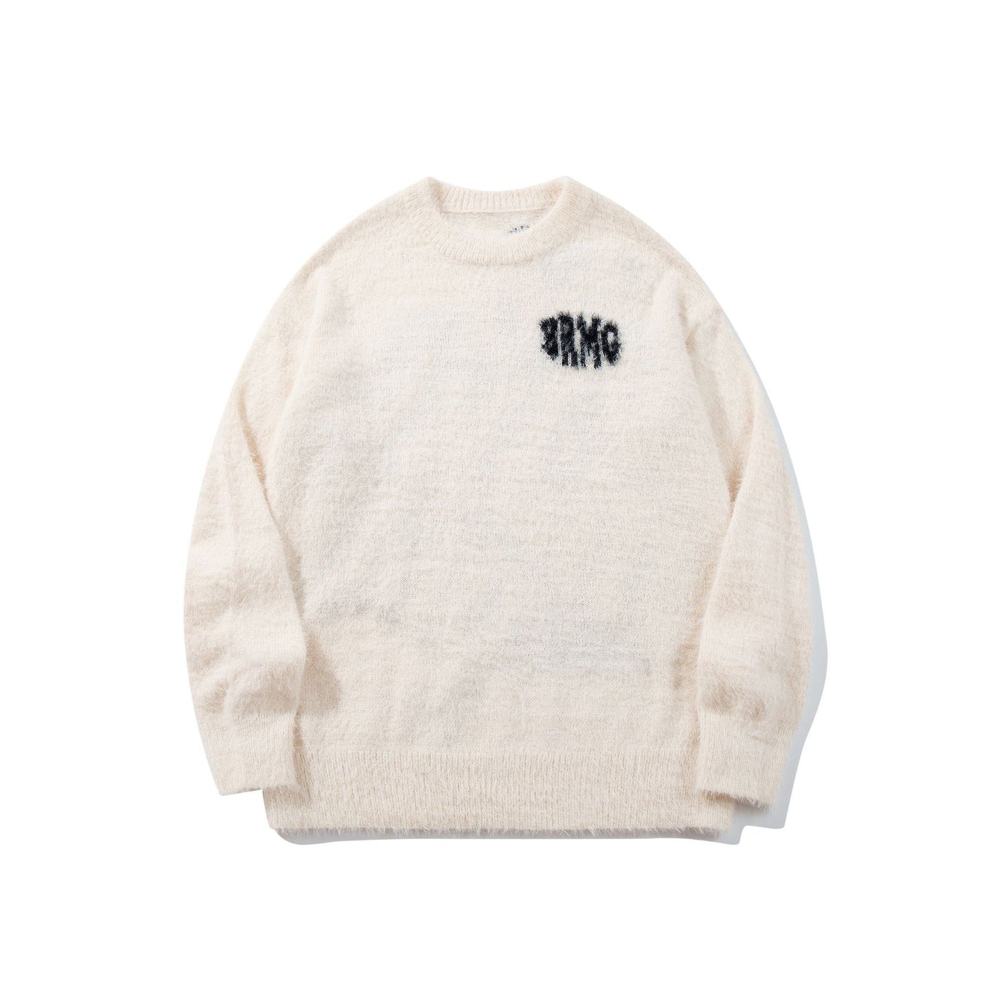 Vintage Vintage Sweater Alphabet Jacquard Soft Waxy Sweater Men's And Women's Loose National Fashion Brand Sweater