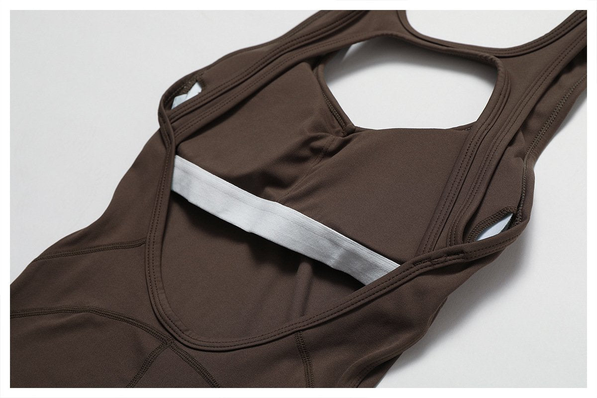 European And American Quick-drying Tight-fitting Yoga Suit Dance Sports Fitness Suit Hip-lifting And Abdominal-tightening Micro-hora Lianhe Yoga Suit 8117