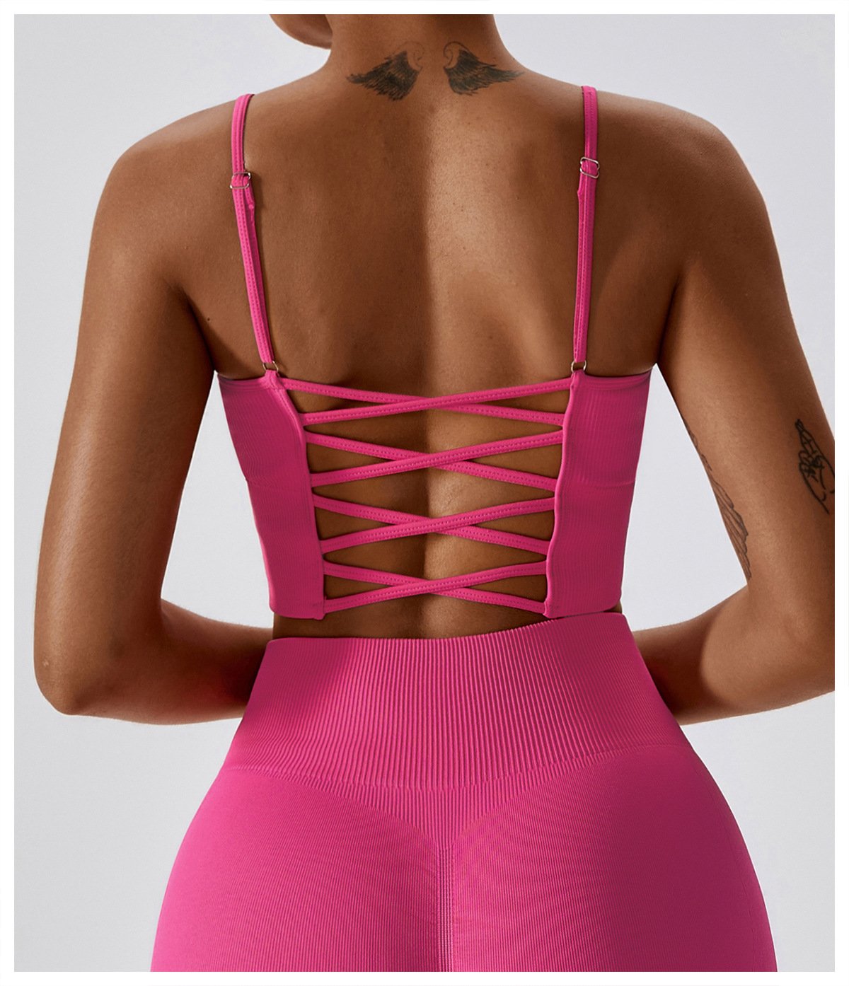 European And American Seamless Yoga Bra Outer Wear Running Sports Underwear Quick-drying Tight Fitness Yoga Clothing Women's 6866