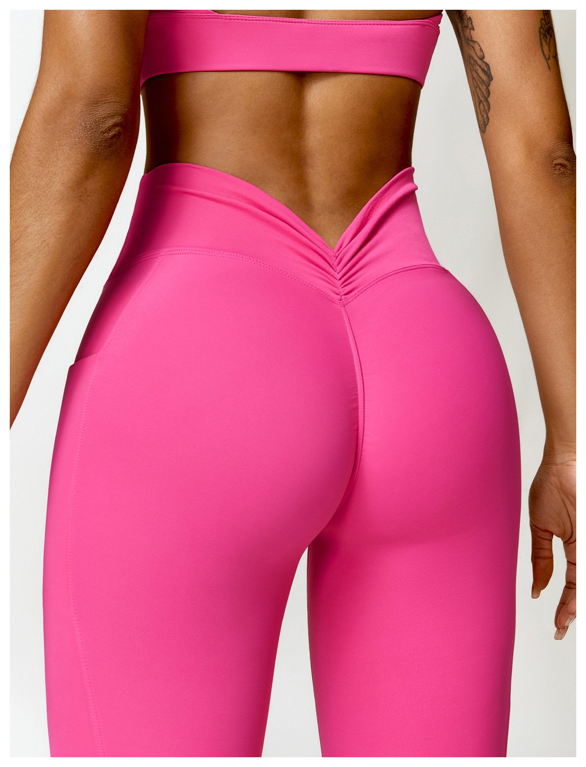 Quick-drying Tight Hip Yoga Pants Sanding High Waist Fitness Pants Outer Wear Running Leggings 8524