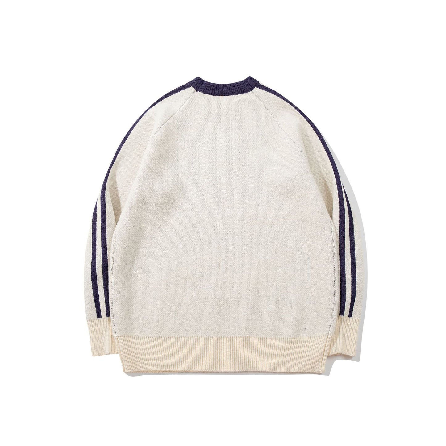 Hip-Hop Retro Hiphop Color Contrast Three Bars Sports Top American Fashion Brand Couple Casual Sweater