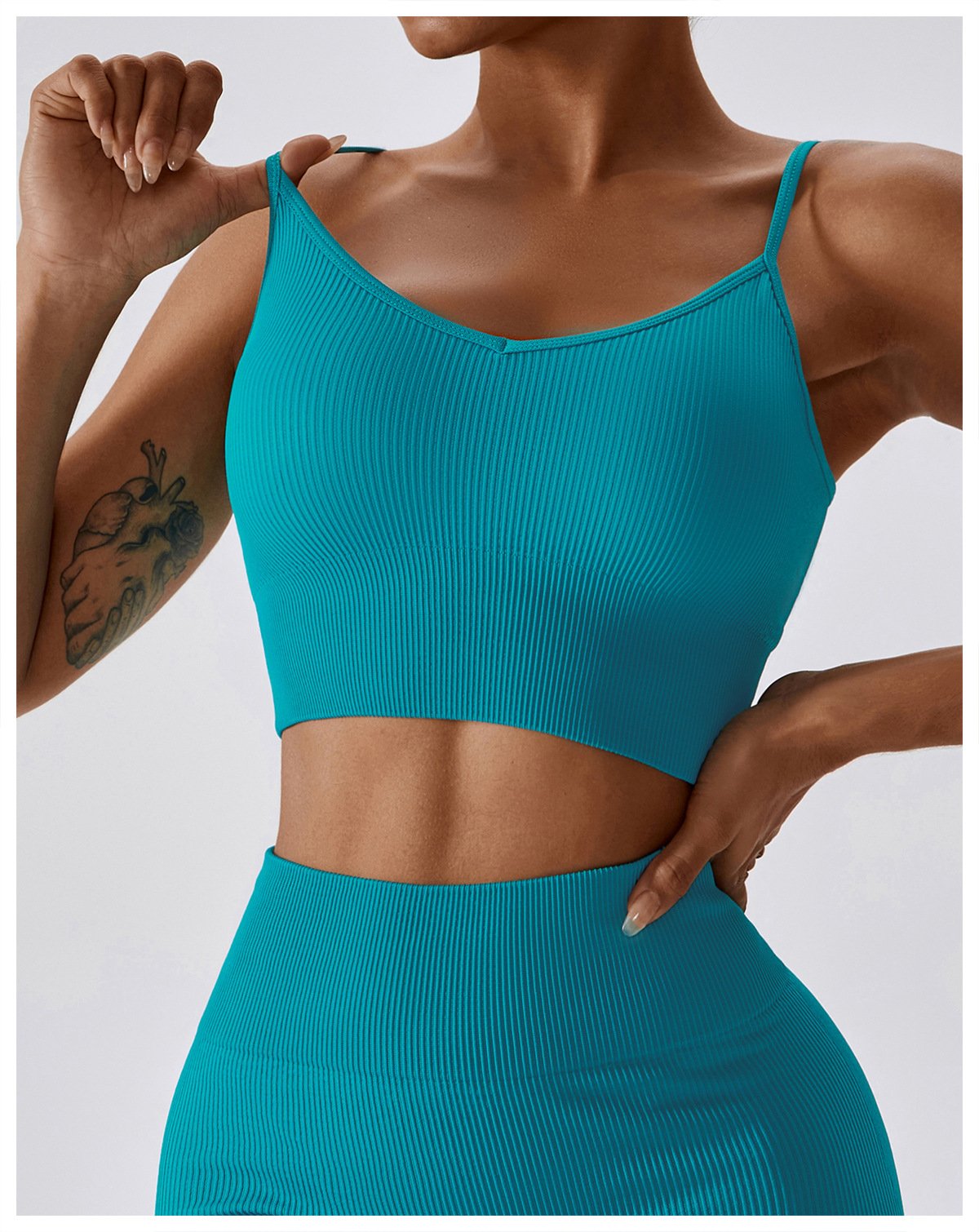 European And American Seamless Yoga Bra Outer Wear Running Sports Underwear Quick-drying Tight Fitness Yoga Clothing Women's 6866