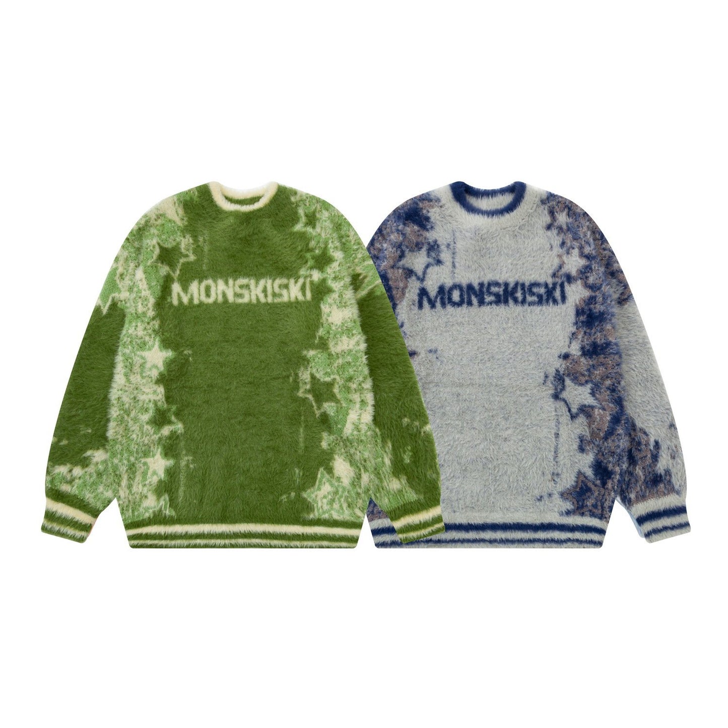 American Star Camouflage Gradient Sweater Men's And Women's 2024 Autumn And Winter New Niche Design Sense Knitwear