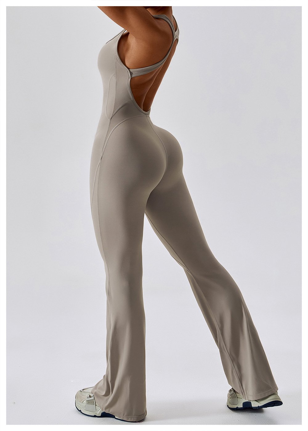 European And American Quick-drying Tight-fitting Yoga Suit Dance Sports Fitness Suit Hip-lifting And Abdominal-tightening Micro-hora Lianhe Yoga Suit 8117