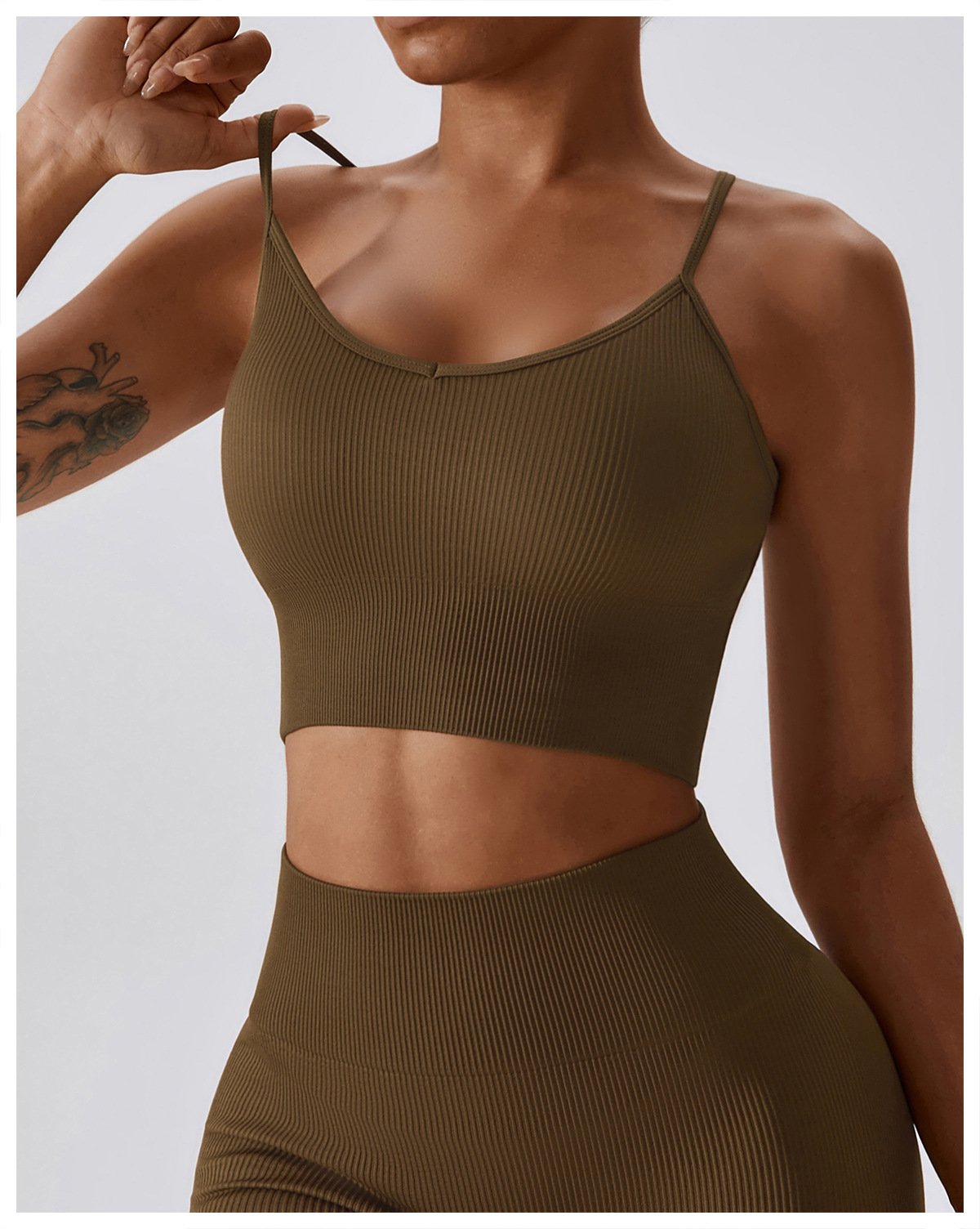 European And American Seamless Yoga Bra Outer Wear Running Sports Underwear Quick-drying Tight Fitness Yoga Clothing Women's 6866