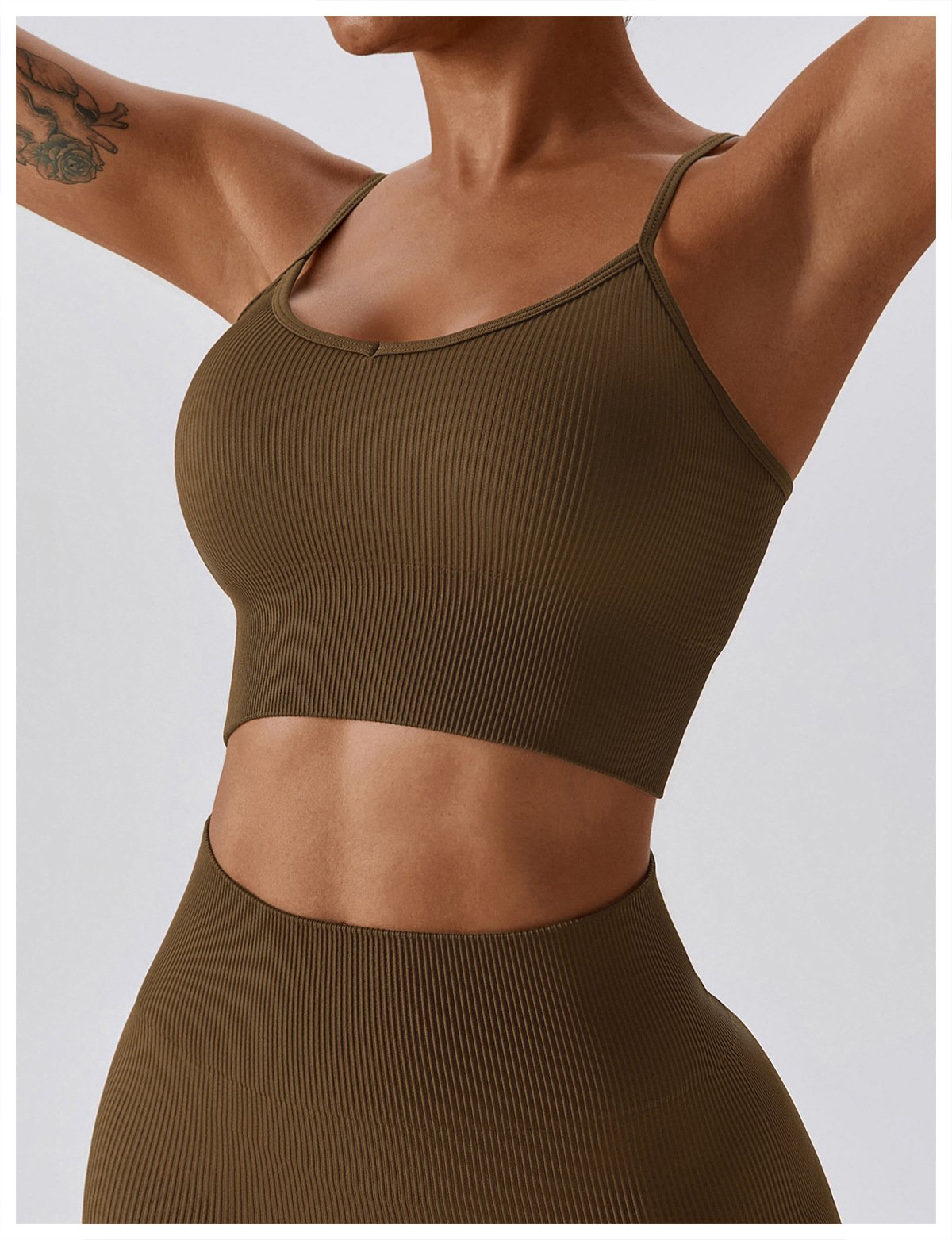 European And American Seamless Yoga Bra Outer Wear Running Sports Underwear Quick-drying Tight Fitness Yoga Clothing Women's 6866